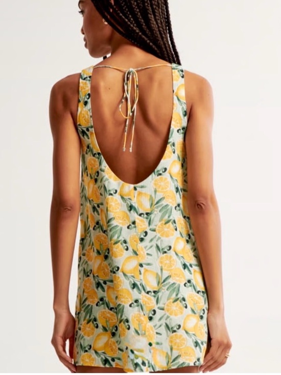 Abercrombie & Fitch Dresses & Skirts - NWT Abercrombie & Fitch Lemon Blue Floral High Neck Shift Swing Dress SZ M Tall